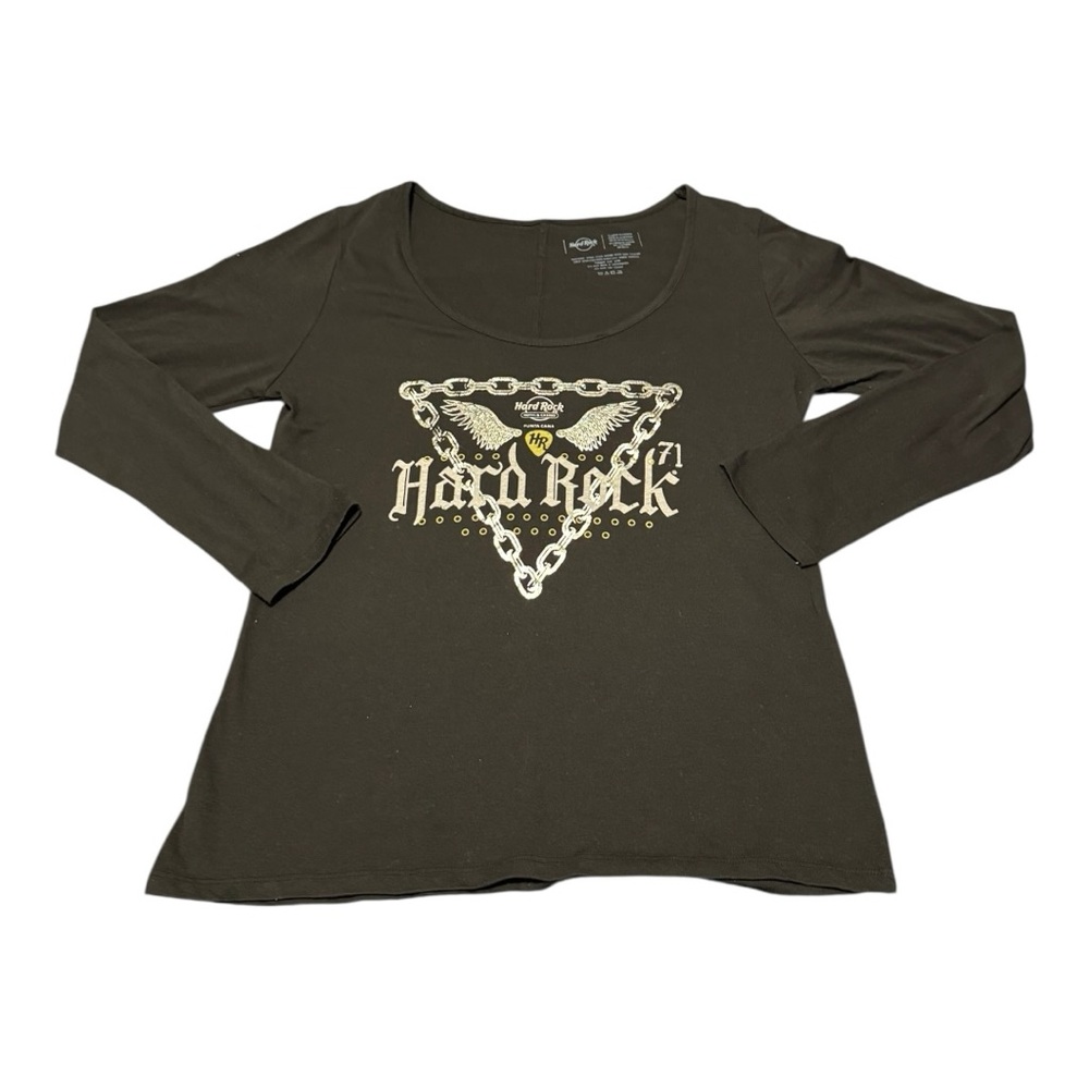 Hard Rock Cafe Hotel And Casino Punta Cana Long Sleeve Tee Size XL Black